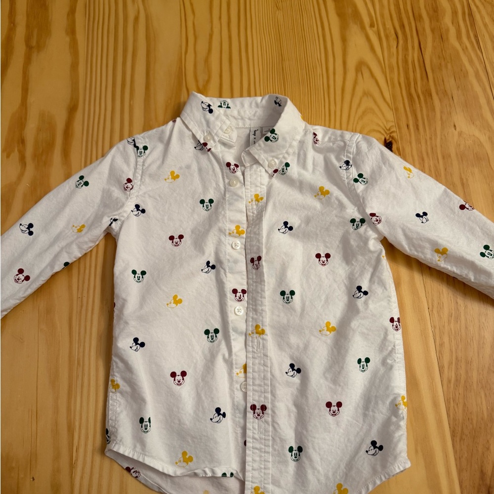 Disney x Janie and Jack Mickey Mouse Button down shirt